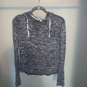 Navy blue/gray heathered hoodie/long sleeve tee